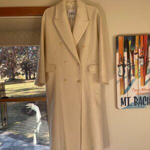 Zara Overcoat - White